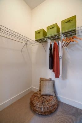 Expansive walk-in closets